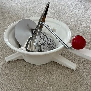 Manual Food Mill with Stainless Steel Components -Gently Used